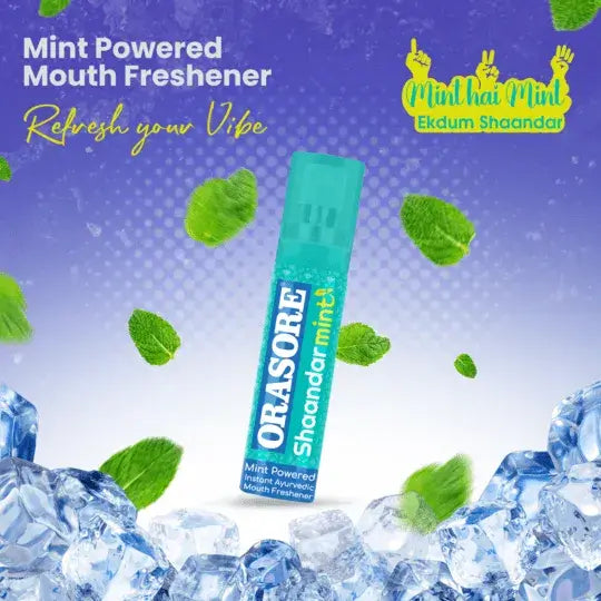 Orasore Whitening & Mint Spray Daily Duo | Whitening Toothpaste 100g & ShaandarMint Breath Freshener 15g | Nanohydroxapatite (nHAp) for Enamel Remineralizing