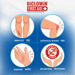 Load image into Gallery viewer, DiCLOWiN Washproof Medicated Bandage | Antiseptic & Hypoallergenic Plaster for Injury, Cuts, Wounds & Abrasions | Flexible, Non-Staining & Long Lasting | For Kids & Adults | 100 Strips