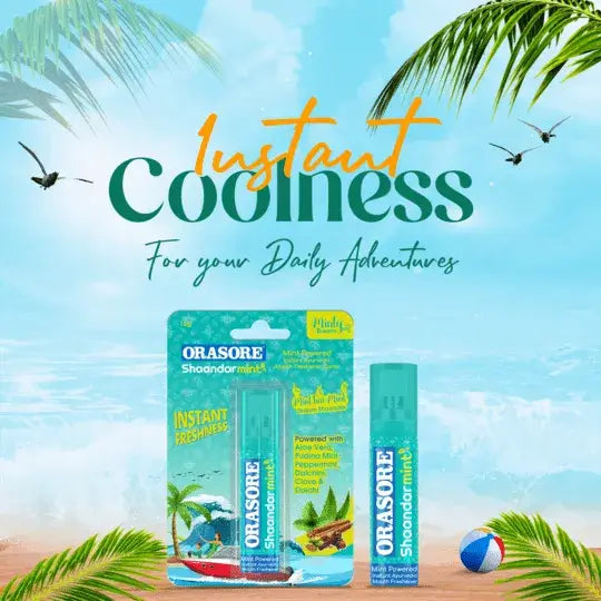 Orasore Whitening & Mint Spray Daily Duo | Whitening Toothpaste 100g & ShaandarMint Breath Freshener 15g | Nanohydroxapatite (nHAp) for Enamel Remineralizing