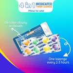 Load image into Gallery viewer, Orasore Ludo Medicated Throat Lozenges | Ayurvedic Relief for Sore Throat, Cough & Irritation | 4 Amazing Flavors Orange, Honey Lemon, Lemon Ginger, & Black Currant | Pack of 10 Strips