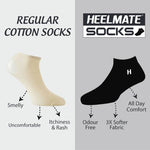 Load image into Gallery viewer, Heelmate Ankle Length Socks | Breathable, Soft & Sustainable Fabric | Ultimate Comfort & Moisture Retention | Daily Wear & Sporty | Pack of 3