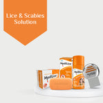 Load image into Gallery viewer, MediLice Trio Lice & Scabies Removal Kit | 1 Steel Terminator Comb + 1 Bottle of 30ml Lice Formula + 1 Anti-Scabies Soap 75g | 3 Step Process for Complete Nits Eradication | First Head to Toe Pack