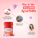 Load image into Gallery viewer, DiCLOWiN Kesar Balm &  Knee Oil 60ml Combo