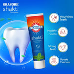 Load image into Gallery viewer, Orasore Shakti Toothpaste 100g | Whitens Teeth, Fresh Breath & Reduces Cavities | Calcium-Boost Toothpaste for Stronger Teeth & Healthy Gums (Pack of 2)