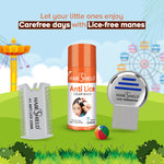 Load image into Gallery viewer, Hairshield Lice Terminator Combo | #1 Anti Lice 1 Wash 30ml Solution with Plastic Comb Pack + 1 Original Stainless Steel Micro-Grooved Teeth Comb | Safe for Kids, Men & Women