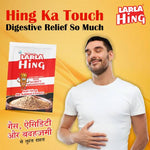 Load image into Gallery viewer, Larla Hing Antacid | For Acidity, Heartburn, Acid Reflux, Nausea, Gas, & Bloating | Asli Hing with No Added Colour | Refreshing Digestive Drink | 30 Sachets x 5g Each