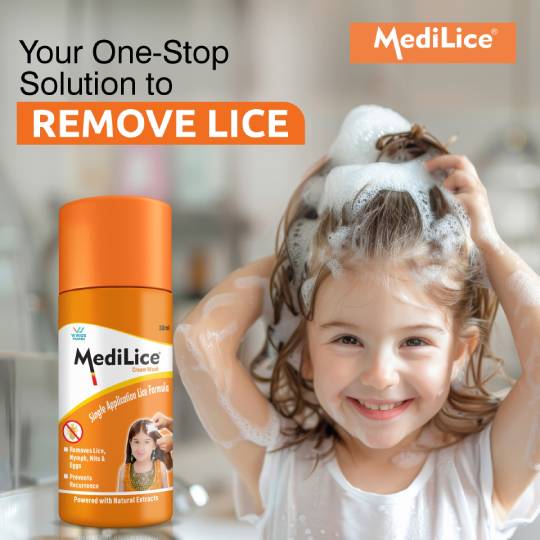 MediLice Complete Lice Eradication Kit | 1 Bottle of 30ml Lice Formula and 1 Terminator Comb | Single Application to Remove Nits & Eggs | Suitable for Babies, Men & Women