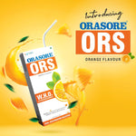 Load image into Gallery viewer, Orasore ORS Ready to Drink Oral Rehydration Solution | Vital Electrolytes for Instant Hydration | Helps Restore Fluids Lost Due to Heat, Sweating, Loose Motion & Vomiting | WHO Formula | Orange Flavour (Pack of 4)