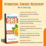 Load image into Gallery viewer, Orasore ORS Ready to Drink Oral Rehydration Solution | Vital Electrolytes for Instant Hydration | Helps Restore Fluids Lost Due to Heat, Sweating, Loose Motion & Vomiting | WHO Formula | Orange Flavour (Pack of 4)