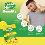 Load image into Gallery viewer, Larla Nimbu Sachets | Instant Relief from Acidity, Heartburn, Acid Reflux, Nausea, Gas, & Bloating | Refreshing Lemon Flavor | Pack of 30 x 5g Sachets (30 Sachet, Lemon)