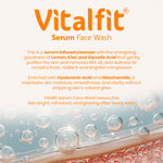 Load image into Gallery viewer, Vitamin C Serum Face Wash | Brightening Cleanser with Glycolic Acid, Hyaluronic Acid & Niacinamide | With Lemon & Kiwi Extracts | For Glowing & Even Skin Tone | pH Balanced | 75ml