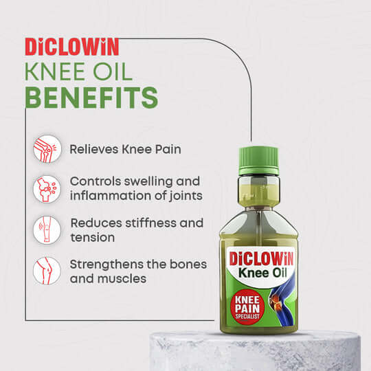 DiCLOWiN Knee Oil (60ml)& Headache Relief Balm Combo