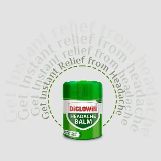 DiCLOWiN Headache Relief Balm (Pack of 4) Clinically Proven 3x Formula | Non-Staining & Non-Burning | Migraine, Irritation, Stress & Excess Screen Exposure Relief | Rich Aroma & Long Lasting