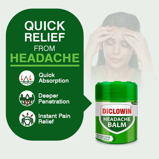 DiCLOWiN Knee Oil (60ml)& Headache Relief Balm Combo