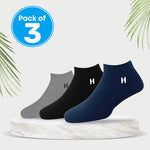 Load image into Gallery viewer, Heelmate Ankle Length Socks | Breathable, Soft & Sustainable Fabric | Ultimate Comfort & Moisture Retention | Daily Wear & Sporty | Pack of 3