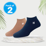 Load image into Gallery viewer, Heelmate Ankle Length Socks | Breathable, Soft & Sustainable Fabric | Ultimate Comfort & Moisture Retention | Daily Wear & Sporty | Pack of 2