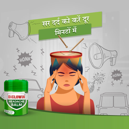 DiCLOWiN Knee Oil (60ml)& Headache Relief Balm Combo