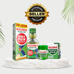 Load image into Gallery viewer, Diclowin Knee Oil 150ml & Headache Balm Combo | Fast Relief for Joint Pain, Inflammation, & Headache | Ayurvedic Herbal Formula for Natural Pain Relief | Easy to Apply & Non-Greasy | 2-in-1 Combo Pack