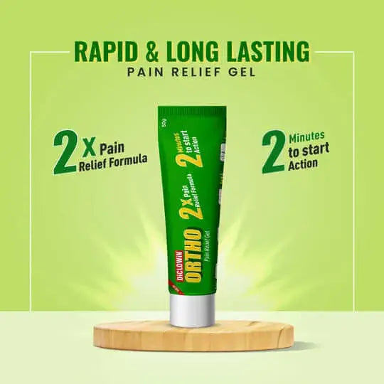 Diclowin Ortho Pain Relief Gel 50g | Advanced 2x Powerful Formula | Muscle Aches, Chronic, Joint Discomfort, Arthritis, Strains & Sprains | Non-Staining, Long Lasting & Fast Absorbing (Pack of 2)