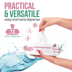 Load image into Gallery viewer, Handeez Water Wipes with 99% Pure Water | Vitamin E & Aloe Vera | Unscented & Ultra Soft for Sensitive Skin | Free from Sulphates, Parabens & Alcohol | Plastic Lid Packing (72 Baby Wipes)(Pack of 1)