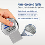 Load image into Gallery viewer, Hairshield Lice Terminator Combo | #1 Anti Lice 1 Wash 30ml Solution with Plastic Comb Pack + 1 Original Stainless Steel Micro-Grooved Teeth Comb | Safe for Kids, Men & Women