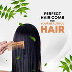 Load image into Gallery viewer, Hairshield Neem Comb (Pack of 2) | Anti Hairfall & Anti Dandruff Comb | Detangling, Anti Frizz & Shine Enhancer | Suited For All Hair Types | Wide Tooth Original Neem Wood Comb