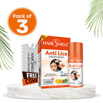 Load image into Gallery viewer, Hairshield Anti Lice Cream Wash (Pack of 3) Each Pack with New Big Lice Specialist Comb | Made with Guldaudi, Reetha & Shikakai
