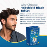 Load image into Gallery viewer, Hairshield Black Tablets for Men |30 Days Pack | Powered with 33 Ingredients including Biotin, Ashwagandha, Millets | Promotes Hair Growth, Stops Hairfall, Reduces Breakage & Receding Hairline | Free Neem Comb(Pack of 1)