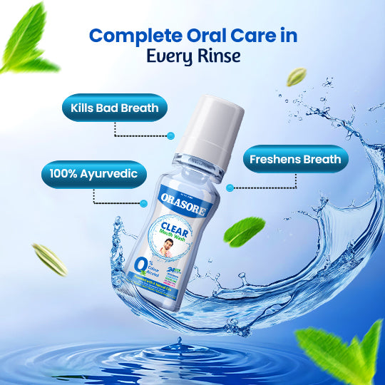 Orasore Red Combo | Mouth Ulcer Gel 12g + Clear Mouth Wash 100ml + Ayurvedic Red Toothpaste 100g