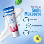 Load image into Gallery viewer, Orasore Whitening Toothpaste 100gm with nHAp & Free Bamboo Brush | Peroxide-Free | Enamel Remineralizer | Natural Extracts to Reduce Sensitivity, Fight Cavities & Remove Gum Diseases (Pack of 1)