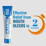 Load image into Gallery viewer, Orasore Mouth Ulcer Gel (Pack of 3) | Numbs Mouth Ulcers Pain in 2 Minutes  | Formulated with 3 active ingredients Glycerine, Spearmint & Fennel | Most Effective Brand for Mouth Ulcers