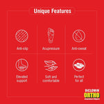 Load image into Gallery viewer, DiCLOWiN Ortho Acupressure Slippers for Pain Relief | Boosts Blood Circulation | Orthopedic Design for All-Day Comfort | Anti Slip, Lightweight, Flat Casual & Stylish | Unisex | Black | 1 Pair