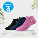 Load image into Gallery viewer, Heelmate Ankle Length Socks | Breathable, Soft & Sustainable Fabric | Ultimate Comfort & Moisture Retention | Daily Wear & Sporty | Pack of 3