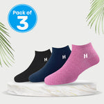 Load image into Gallery viewer, Heelmate Ankle Length Socks | Breathable, Soft & Sustainable Fabric | Ultimate Comfort & Moisture Retention | Daily Wear & Sporty | Pack of 3