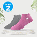 Load image into Gallery viewer, Heelmate Ankle Length Socks | Breathable, Soft & Sustainable Fabric | Ultimate Comfort & Moisture Retention | Daily Wear & Sporty | Pack of 2