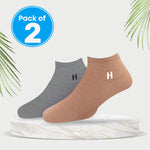 Load image into Gallery viewer, Heelmate Ankle Length Socks | Breathable, Soft & Sustainable Fabric | Ultimate Comfort & Moisture Retention | Daily Wear & Sporty | Pack of 2