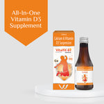 Load image into Gallery viewer, VitalFit D3 Suspension | Essential Calcium & Vitamin D Support for Bone Health & Immune System | Useful in Osteoporosis & Fractures | 200ml Liquid(Pack of 2)