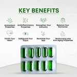 Load image into Gallery viewer, Vitalfit EVA-400-Softgel Capsules | 3x10 Softgel Capsules | Immunity Booster | For Glowing Face, Skin and Hair Nutrition | Brain , Heart Health and Antioxidant