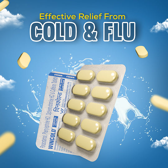 Wincold Cold & Flu Relief Tablet (Pack of 4)