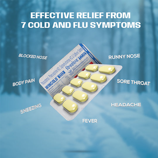 Wincold Cold & Flu Relief Tablet (Pack of 4)