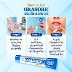 Load image into Gallery viewer, Orasore Mouth Ulcer Gel (Pack of 3) | Numbs Mouth Ulcers Pain in 2 Minutes  | Formulated with 3 active ingredients Glycerine, Spearmint & Fennel | Most Effective Brand for Mouth Ulcers