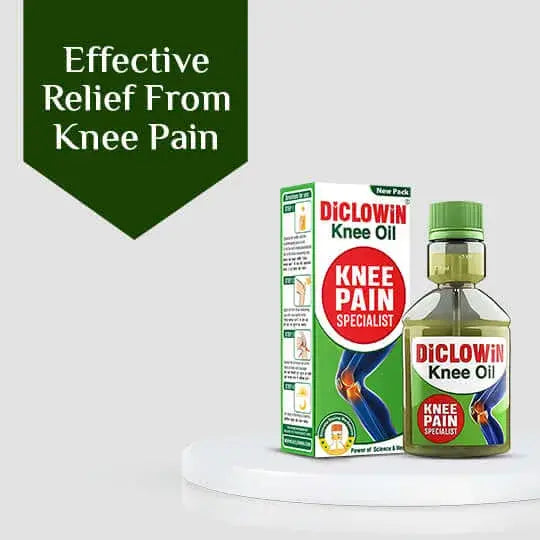 DiCLOWiN Knee Oil (60ml) | (Pack of 2) | Provides Joint, Knee, Ortho Pain & Arthritis Relief with Deep Penetrating Action for Lasting Comfort & Mobility | Blend of Science & Ayurveda | Unique Bottle, Non-Greasy Oil, Effective, Rich Aroma