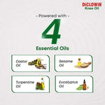 Load image into Gallery viewer, DiCLOWiN Knee Oil (60ml) | (Pack of 2) | Provides Joint, Knee, Ortho Pain & Arthritis Relief with Deep Penetrating Action for Lasting Comfort & Mobility | Blend of Science & Ayurveda | Unique Bottle, Non-Greasy Oil, Effective, Rich Aroma