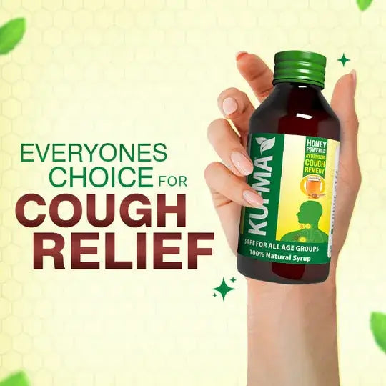 Kufma Natural (100% Natural) Cough Relief syrup  (Pack of 2)  Kufma Natural Ayurvedic Cough Syrup | Made with 18 Natural Herbs including Natural Honey and Karkatashringi | Soothing Cough Relief | Safe for All Ages