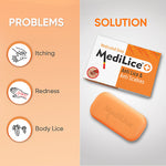 Load image into Gallery viewer, MediLice Trio Lice & Scabies Removal Kit | 1 Steel Terminator Comb + 1 Bottle of 30ml Lice Formula + 1 Anti-Scabies Soap 75g | 3 Step Process for Complete Nits Eradication | First Head to Toe Pack