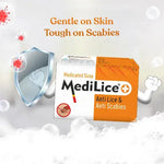 Load image into Gallery viewer, MEDILICE PLUS MEDICATED SOAP (Pack of 2) | Permethrin & Cetrimide | Anti Scabies, Anti Lice & Anti Itch | Suitable For All Skin Types of Men & Women
