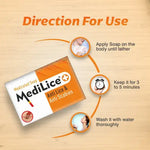 Load image into Gallery viewer, MEDILICE PLUS MEDICATED SOAP (Pack of 2) | Permethrin & Cetrimide | Anti Scabies, Anti Lice & Anti Itch | Suitable For All Skin Types of Men & Women
