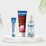 Load image into Gallery viewer, Orasore Red Combo | Mouth Ulcer Gel 12g + Clear Mouth Wash 100ml + Ayurvedic Red Toothpaste 100g