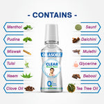 Load image into Gallery viewer, Orasore Salt & Neem Duo | Gum Strengthening Toothpaste 100g & Clear Mouthwash 250ml | Fights Pyorrhea, Whitens Teeth & Stops Dental Pain | Zero Color & Zero Alcohol Mouthwash | Free Bamboo Toothbrush