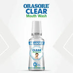Load image into Gallery viewer, Orasore Clear Mouthwash 250ml Kills Bad Breath & Stops Tooth Decay | 100% Ayurvedic with 12 Ingredients including Miswak, Clove Oil, Tulsi | No Colors | No Alcohol | Suitable for Men, Women, Children